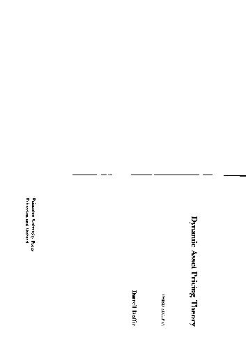 Dynamic Asset Pricing 3rd Edition Darrell Duffie