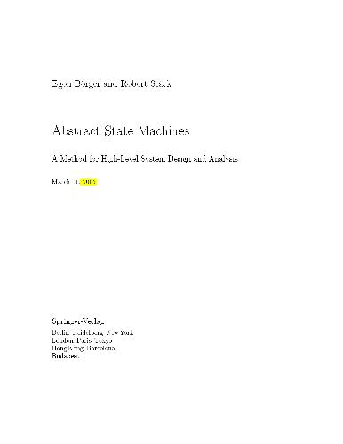 Abstract State Machinesa Method For Highlevel System Design And Analysis