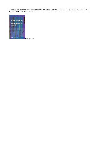A Manual Of Laboratory And Diagnostic Tests 7th Edition Frances T Fischbach
