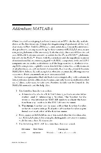 Elementary Mathematical And Computational Tools For Electrical And Computer Engineers Using Matlab Crc Press