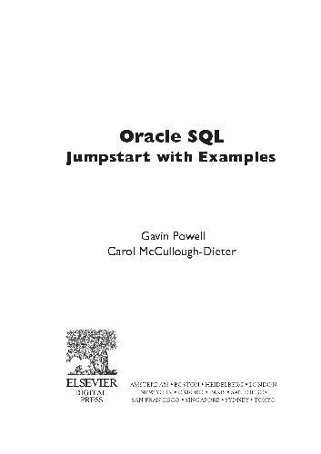 Oracle Sql Jumpstart With Examples