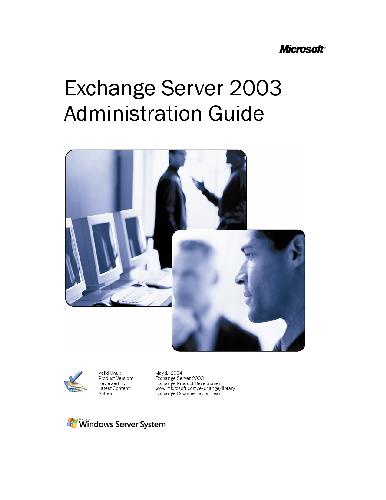 Exchange Server Microsoft Exchange Server Administration Guide