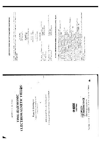 Timeharmonic Electromagnetic Fields Harrington