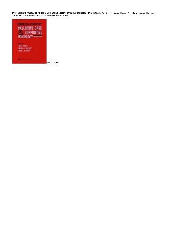 Berger Principles And Practice Of Palliative Care And Supportive Oncology 2nd Edition