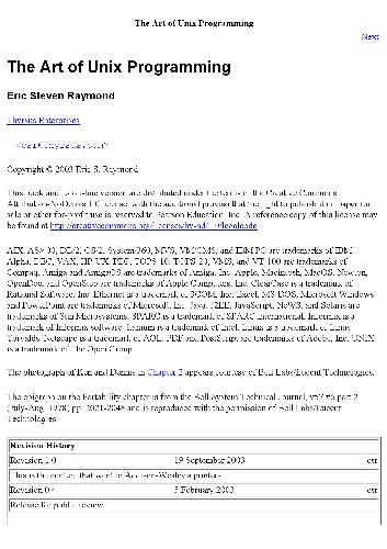 The Art Of Unix Programming Eric Raymond