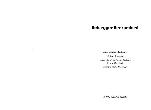 Heidegger Reexamined 1st Hubert Dreyfus Mark Wrathall