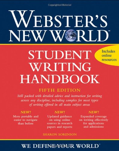 Websters New World Student Writing Handbook 5th Ed Sharon Sorenson