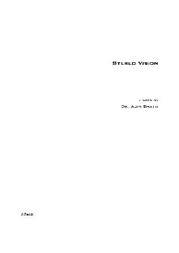 Stereo Vision Bhatti A Ed