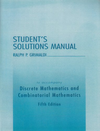 Discrete And Combinatorial Mathematics 5th Ralph P Grimaldi