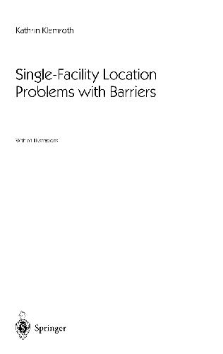 Singlefacility Location Problems With Barriers Klamroth K
