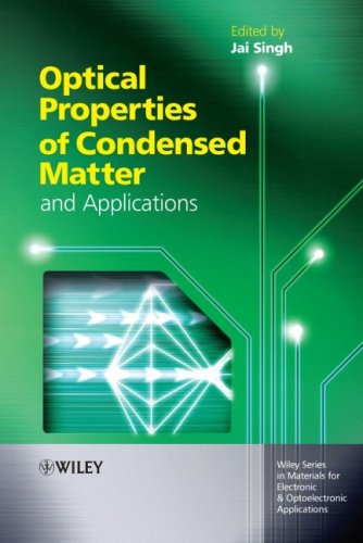Optical Properties Of Condensed Matter And Applications Jai Singh