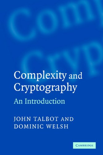 Complexity And Cryptography John Talbot Dominic Welsh
