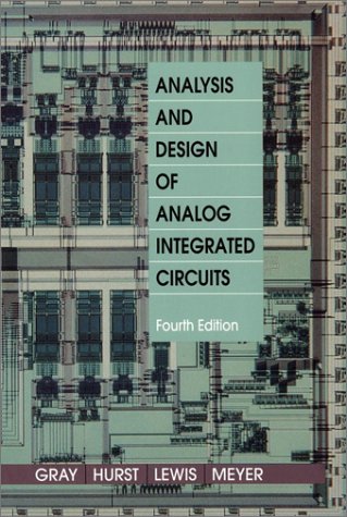 Analysis And Design Of Analog Integrated Circuits 4th Ed Paul R Gray
