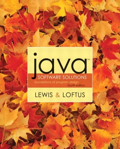 Java Software Solutions Foundations Of Program Design 4th Edition John Lewis
