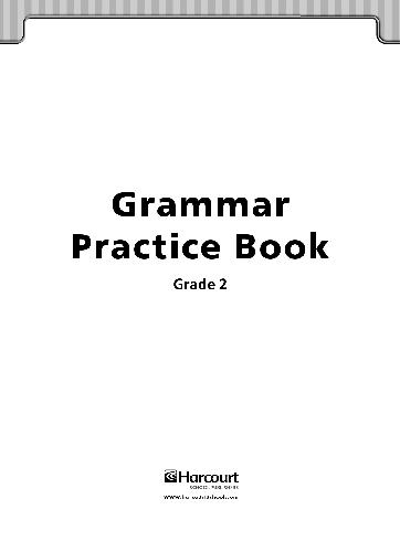Grammar Practice Bookgrade 2 Workbook Hsp