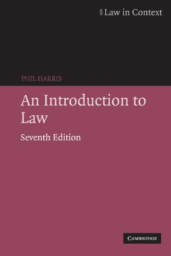 An Introduction To Law 7th Ed Phil Harris