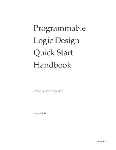 Programmable Logic Design Quick Start Handbook Karen Parnell