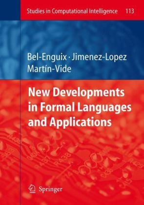 New Developments In Formal Languages And Applications 1st Edition Gemma Belenguix