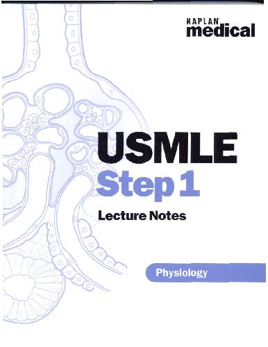 Usmle Step 1 Lecture Notes Physiology 2208 Edition Robert B Dunn