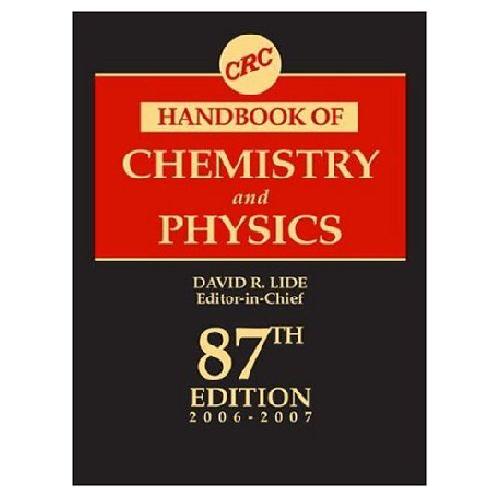 Handbook Of Chemistry And Physics 87th David R Lide