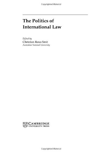 The Politics Of International Law Christian Reussmit
