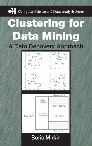 Clustering For Data Mining A Data Recovery Approach 1st Edition Boris Mirkin