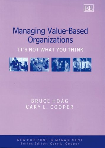 Managing Valuebased Organizations Its Not What You Think Bruce Hoag