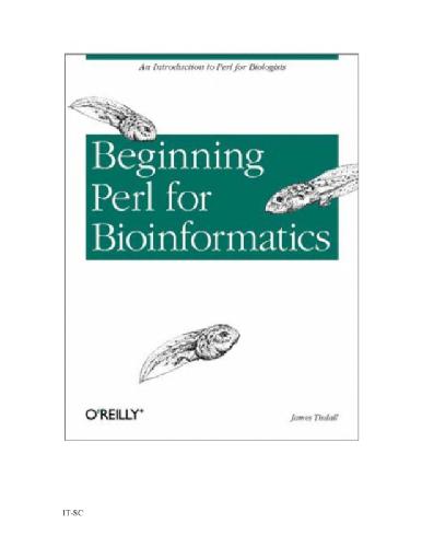 Beginning Perl For Bioinformatics James Tisdall