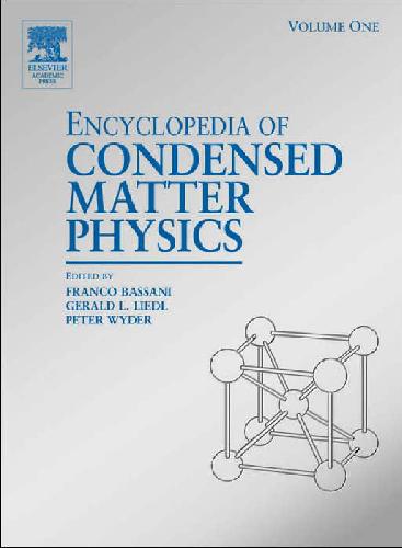 Encyclopedia Of Condensed Matter Physics 1st Edition Franco Bassani