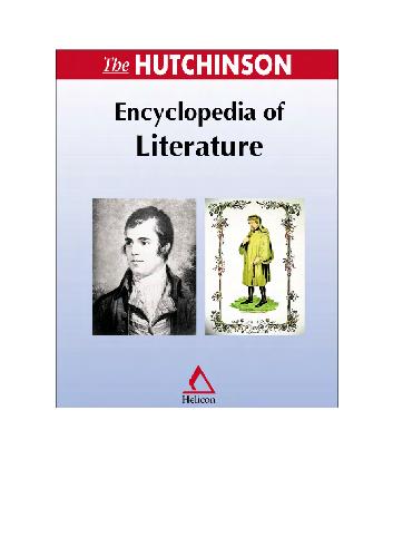 The Hutchinson Encyclopedia Of Literature Helicon Publishing
