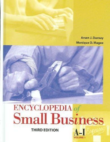 Encyclopedia Of Small Business Ai 3rd Edition 3rd Ed Arsen J Darnay