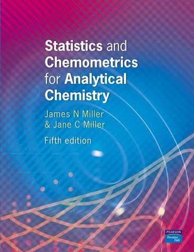 Statistics And Chemometrics For Analytical Chemistry 5th Edition James N Miller