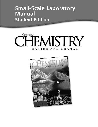 Small Scale Laboratory Manual Chemistry Matter And Change Dingrando