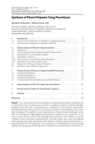 Enzymecatalyzed Synthesis Of Polymers Aps 19429 Matthias Reihmann