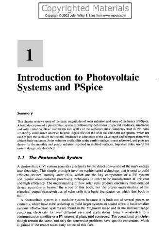 Modelling Photovoltaic Systems Using Pspice Luis Castafier And Santiago Silvestre