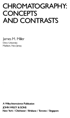 Chromatography Concepts Contrasts Jamrs Mmillr
