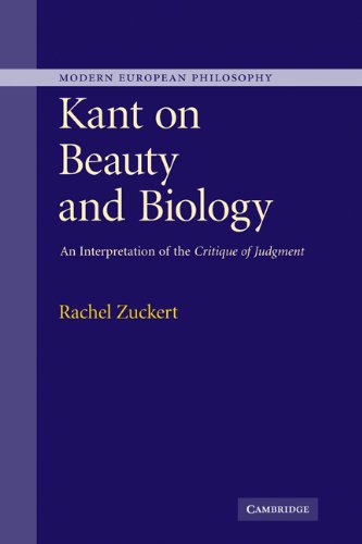 Kant On Beauty And Biology An Interpretation Of The Critique Of Judgment Rachel Zuckert