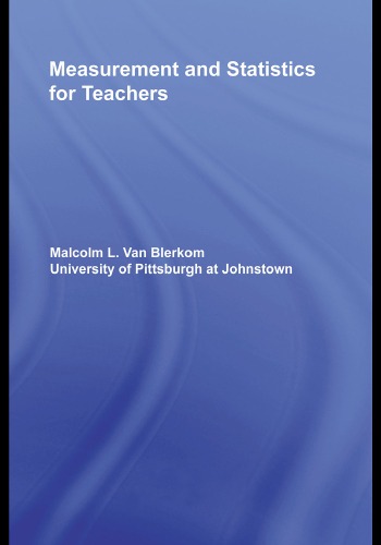 Meas Statistic For Teachers Malcolm L Van Blerkom