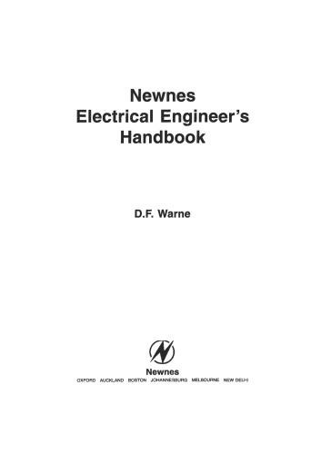 Newnes Electrical Engineers Handbook Warne D F