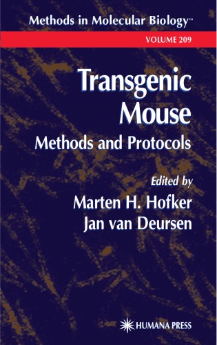 Transgenic Mouse 1st Edition Marten H Hofker Jan Deursen