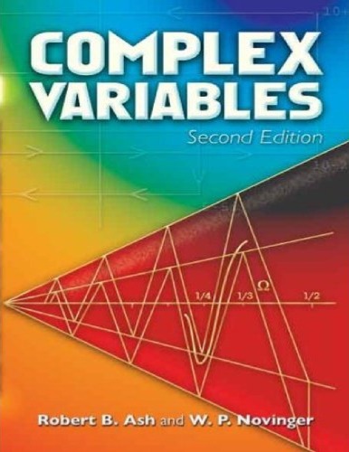 Complex Variables 2nd Edition Robert B Ash Wp Novinger