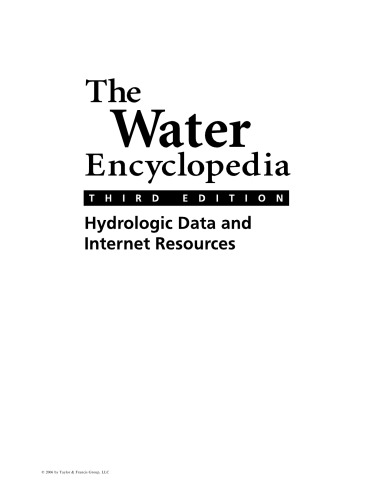 Encyclopedia Of Water Technology 3rd Edition Fierro Nyer