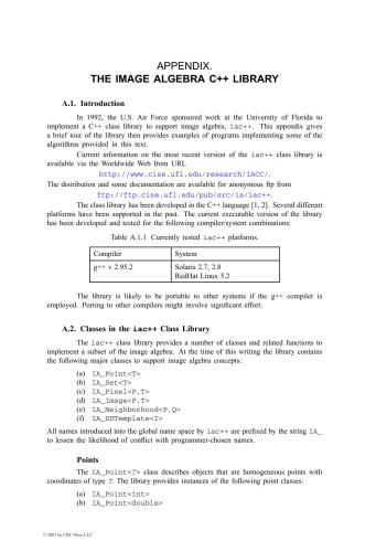 Handbook Of Computer Vision Algorithms In Image Algebra