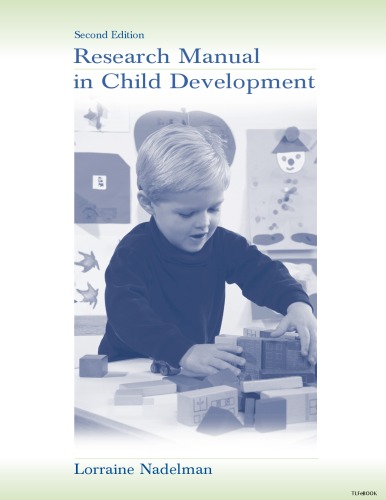 Research Manual In Child Development Lorraine Nadelman