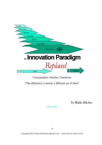 The Innovation Paradigm Replaced Creative New Product Design Waldo Hitcher