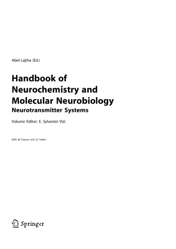 Handbook Of Neurochemistry And Molecular Neurobiology Neurotransmitter Systems Abel Lajthaed