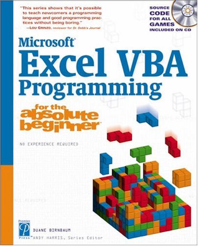 Microsoft Excel Vba Programming For The Absolute Beginner 1st Edition Duane Birnbaum