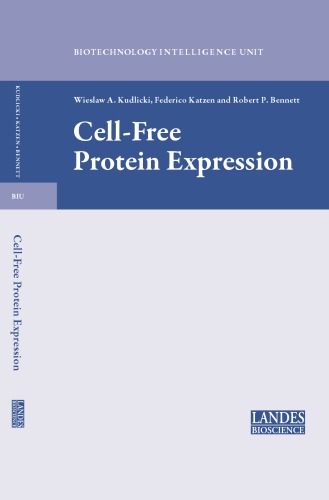 Cellfree Protein Expression 1st W Antoni Kudlicki
