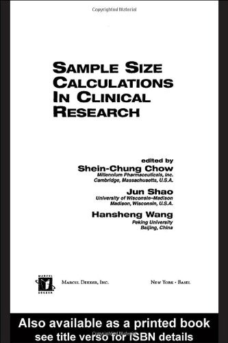 Sample Size Calculations In Clinical Research 2 Rev Exp Sheinchung Chow
