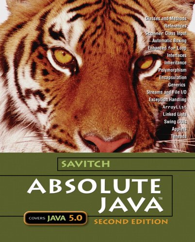 Absolute Java With Student Resource Disk 2nd Edition Walter Savitch
